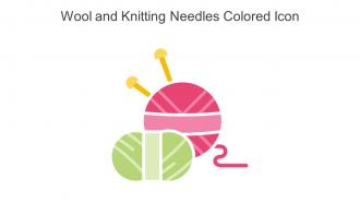 Wool And Knitting Needles Colored Icon In Powerpoint Pptx Png And Editable Eps Format