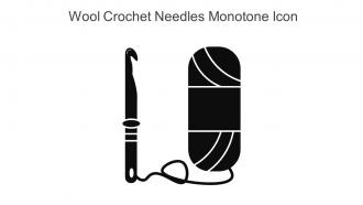 Wool Crochet Needles Monotone Icon In Powerpoint Pptx Png And Editable Eps Format