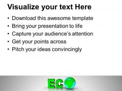 Word eco globe environment concept powerpoint templates ppt themes and graphics 0213
