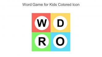 Word Game For Kids Colored Icon In Powerpoint Pptx Png And Editable Eps Format