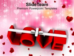 Word Love With White Ribbon Symbol PowerPoint Templates PPT Themes And Graphics 0213