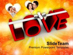 Word love with white ribbon wedding powerpoint templates ppt themes and graphics 0213