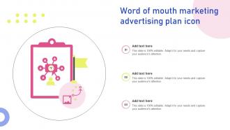 Word Of Mouth Marketing Advertising Plan Icon