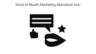Word Of Mouth Marketing Monotone Icon In Powerpoint Pptx Png And Editable Eps Format