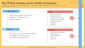 Word Of Mouth Marketing Overview Benefits And Importance Using Viral Networking