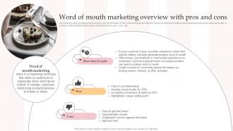 Word Of Mouth Marketing Overview With Pros Complete Guide To Advertising Improvement Strategy SS V