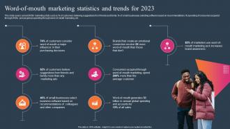 Word Of Mouth Marketing Statistics And Trends For 2023 Effective WOM Strategies MKT SS V