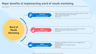 Word Of Mouth Marketing Strategies Major Benefits Of Implementing Word Of Mouth Marketing