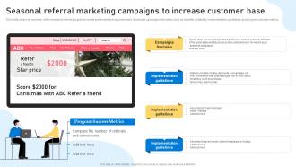 Word Of Mouth Marketing Strategies Seasonal Referral Marketing Campaigns To Increase Customer Base
