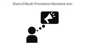 Word Of Mouth Promotions Monotone Icon In Powerpoint Pptx Png And Editable Eps Format