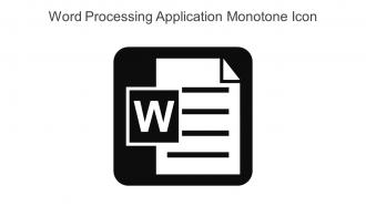 Word Processing Application Monotone Icon In Powerpoint Pptx Png And Editable Eps Format