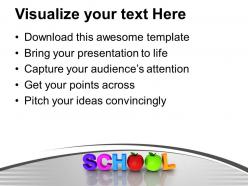 Word school with apples education powerpoint templates ppt themes and graphics 0313