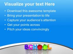Word school with apples education powerpoint templates ppt themes and graphics 0313