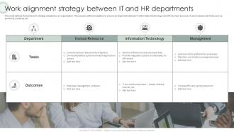 Work Alignment Strategy Between It And HR Departments
