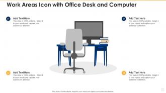 Work areas icon with office desk and computer