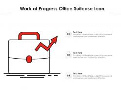 Work at progress office suitcase icon