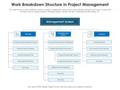 Work breakdown structure in project management