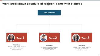Work breakdown structure of project teams with pictures infographic template