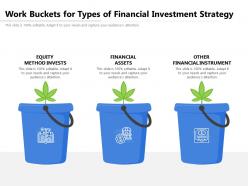 Work buckets for types of financial investment strategy