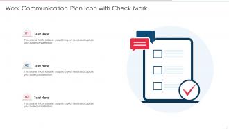 Work Communication Plan Icon With Check Mark