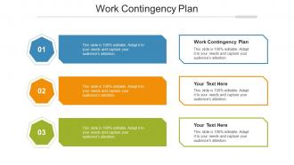 Work Contingency Plan Ppt Powerpoint Presentation Summary Objects Cpb