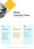 Work Contract Cont Marketing And Its Future Metrics Proposal One Pager Sample Example Document