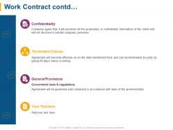 Work contract contd termination clause ppt powerpoint presentation file brochure