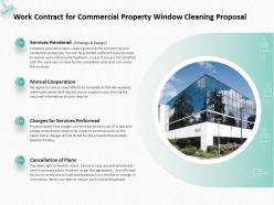 Work Contract For Commercial Property Window Cleaning Proposal Ppt Powerpoint Presentation