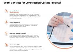 Work Contract For Construction Costing Proposal Ppt Powerpoint Presentation File Portfolio