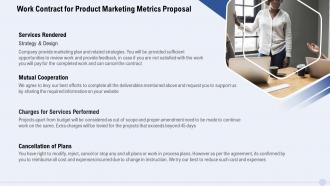 Work contract for product marketing metrics proposal