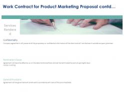 Work contract for product marketing proposal contd ppt powerpoint presentation file