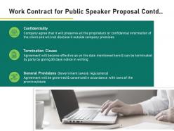Work contract for public speaker proposal contd ppt powerpoint presentation styles portrait