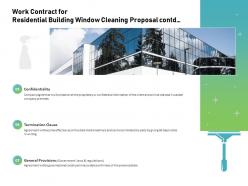 Work contract for residential building window cleaning proposal contd ppt slide
