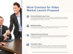 Work Contract For Video Market Launch Proposal Ppt Powerpoint Idea Guideline