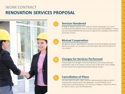 Work Contract Renovation Services Proposal Cooperation Ppt Powerpoint Slides