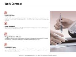 Work contract services performed ppt powerpoint presentation summary show