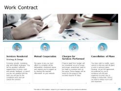 Work contract services rendered business ppt powerpoint presentation portfolio diagrams