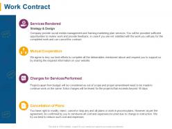 Work contract services rendered ppt powerpoint presentation file aids