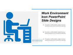Work environment icon powerpoint slide designs