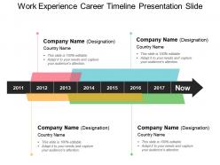 Work experience career timeline presentation slide