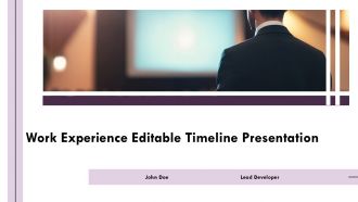 Work Experience Editable Timeline PPT Mockup AT
