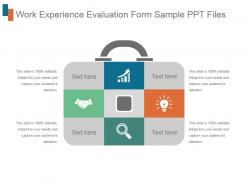 Work experience evaluation form sample ppt files
