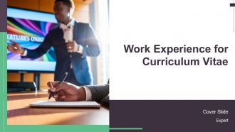 Work Experience For Curriculum Vitae PPT Graphics AT