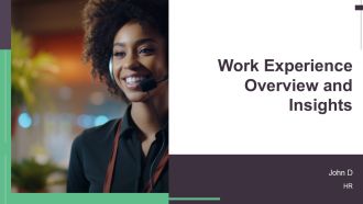 Work Experience Overview And Insights PPT Guidelines AT