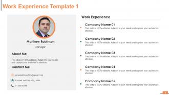 Work Experience PowerPoint Presentation Slides