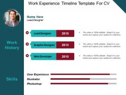 Work experience timeline template for cv powerpoint images