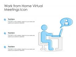 Work from home virtual meetings icon