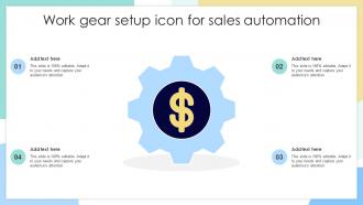 Work Gear Setup Icon For Sales Automation