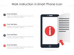 Work instruction in smart phone icon