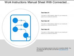 Work instructions manual sheet with connected circles